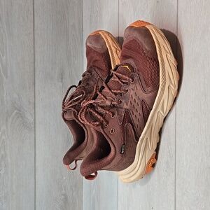 Hoka Athletic Shoes in Brown and Tan